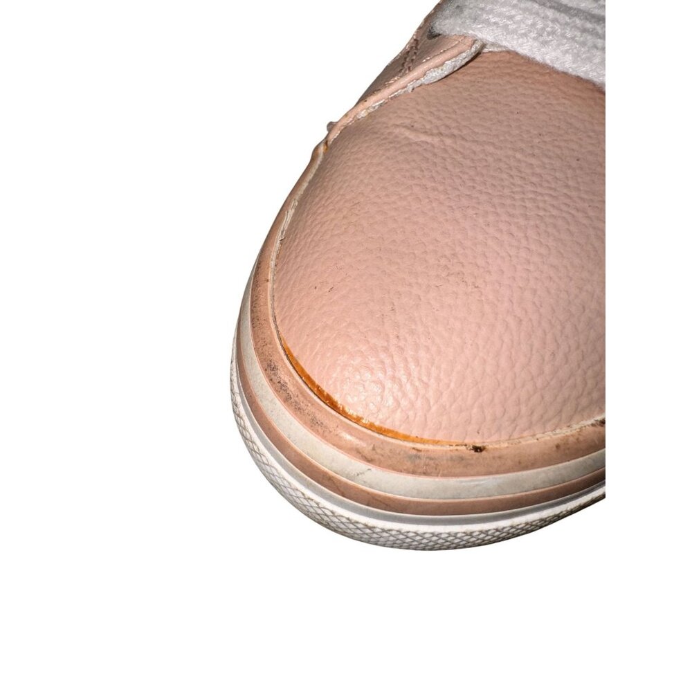 Tommy Hilfiger Womens Pink Leather Sneakers With White Laces & Metallic Accents - Picture 6 of 10